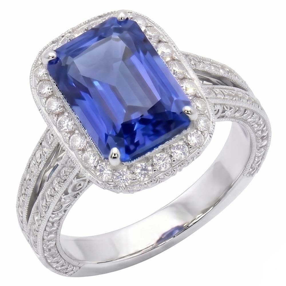 vero radiant diamante 5carati anello vista frontale