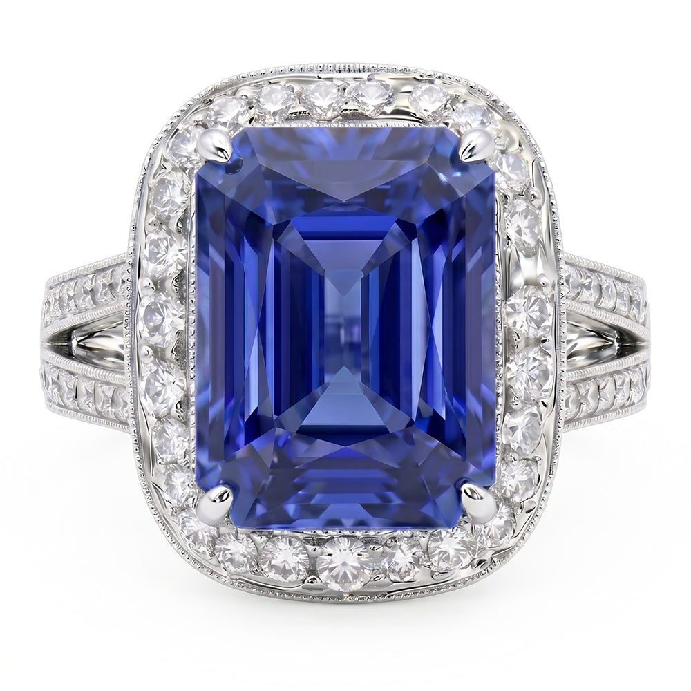 vero radiant diamante 5carati anello dettaglio ravvicinato