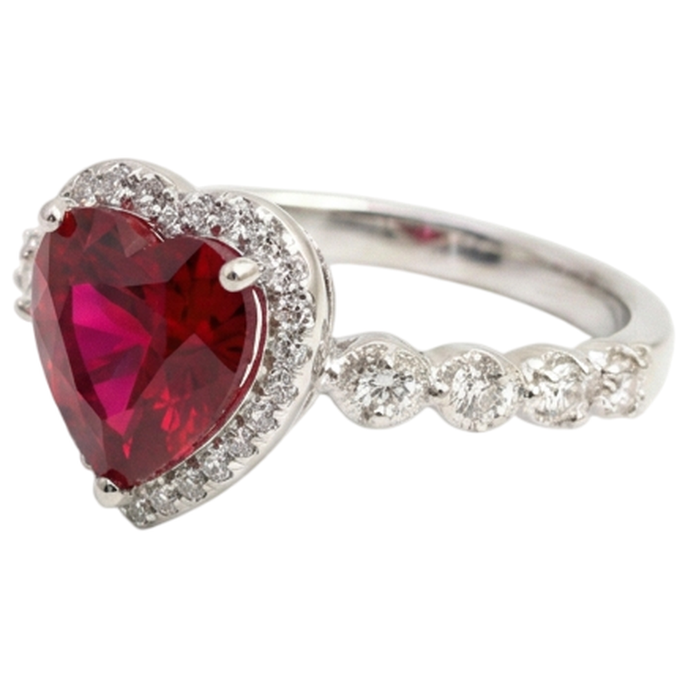 vero round diamante 5.50carati anello vista di profilo