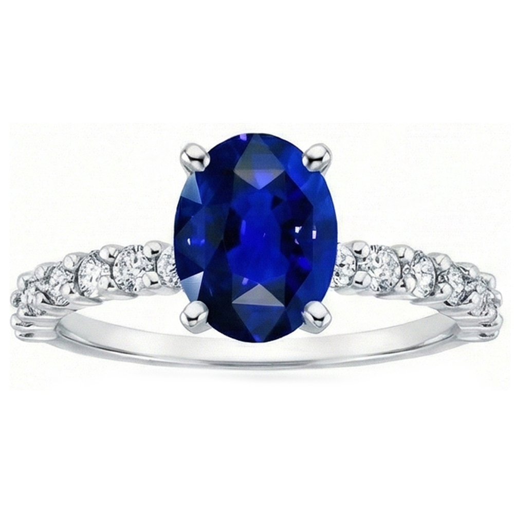 vero round diamante 4.50carati anello vista dall'alto
