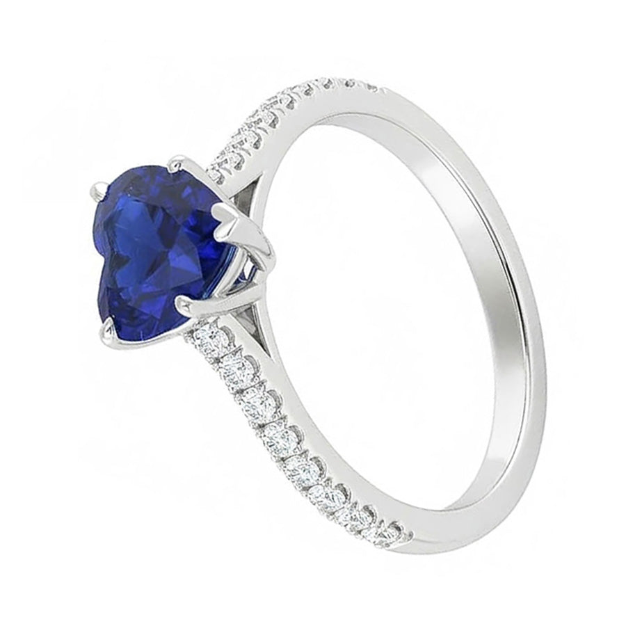 vero round diamante 2.50carati anello vista di profilo