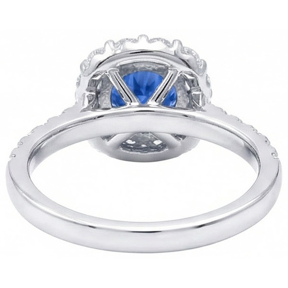 vero round diamante 1.50carati anello vista di profilo