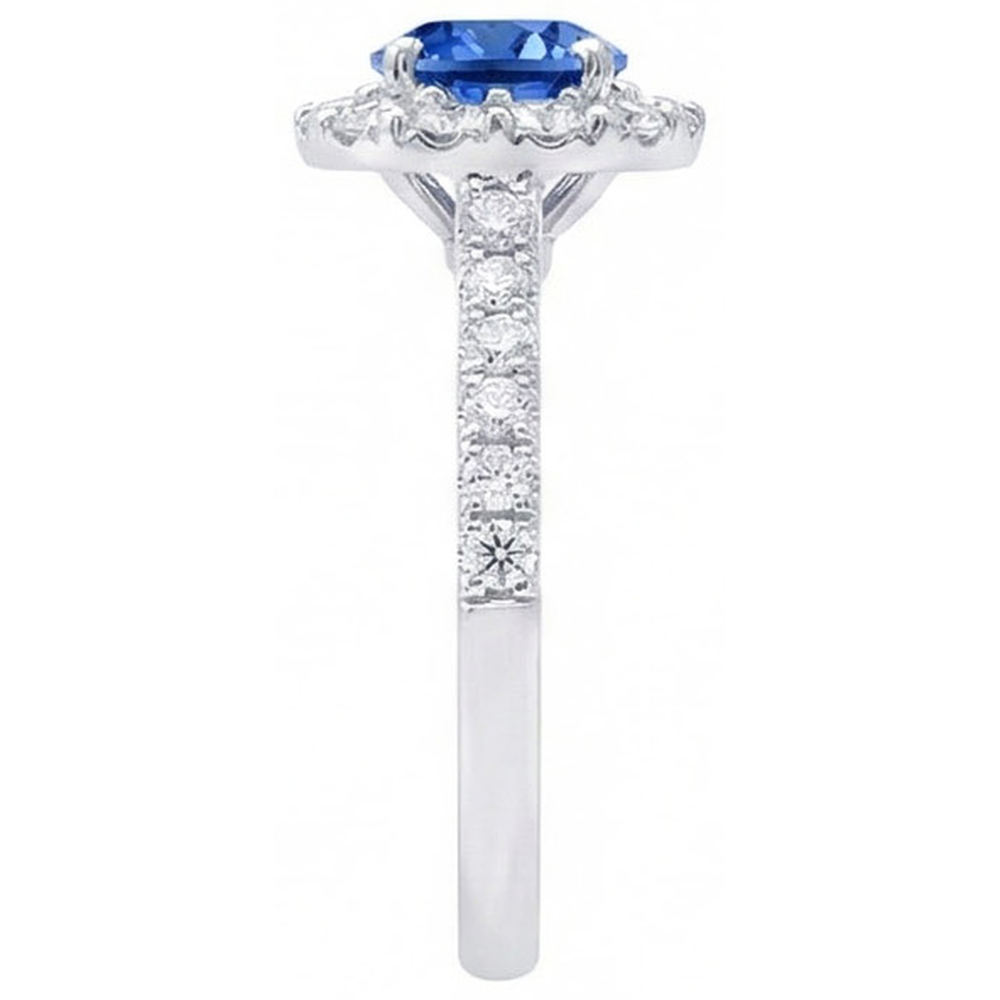 vero round diamante 1.50carati anello vista dall'alto