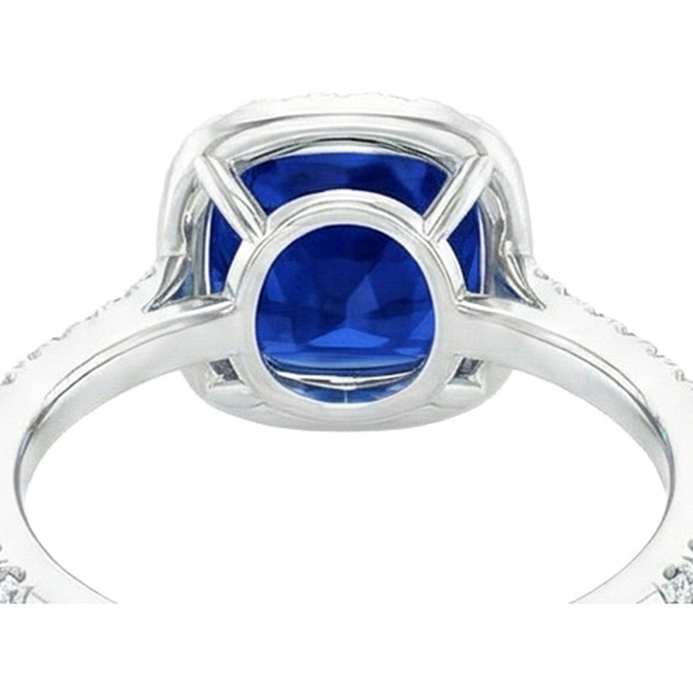 vero round diamante 4carati anello vista di profilo