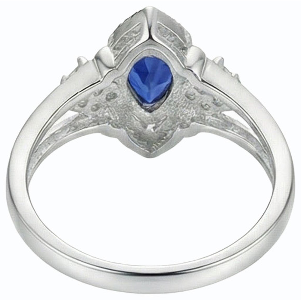 vero pear diamante 2.50carati anello angolo laterale