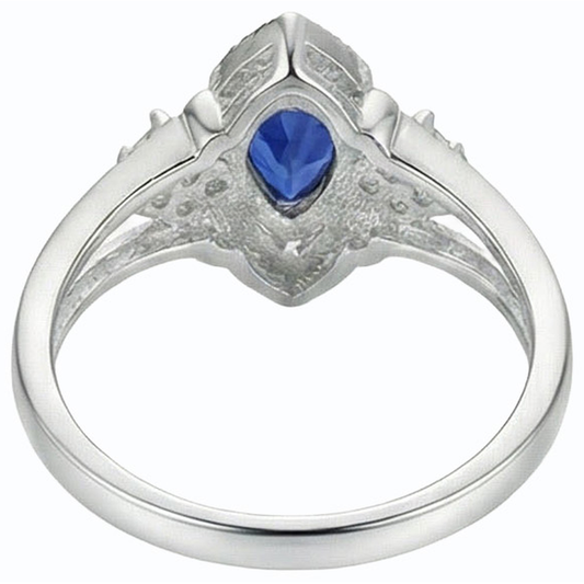 vero pear diamante 2.50carati anello angolo laterale