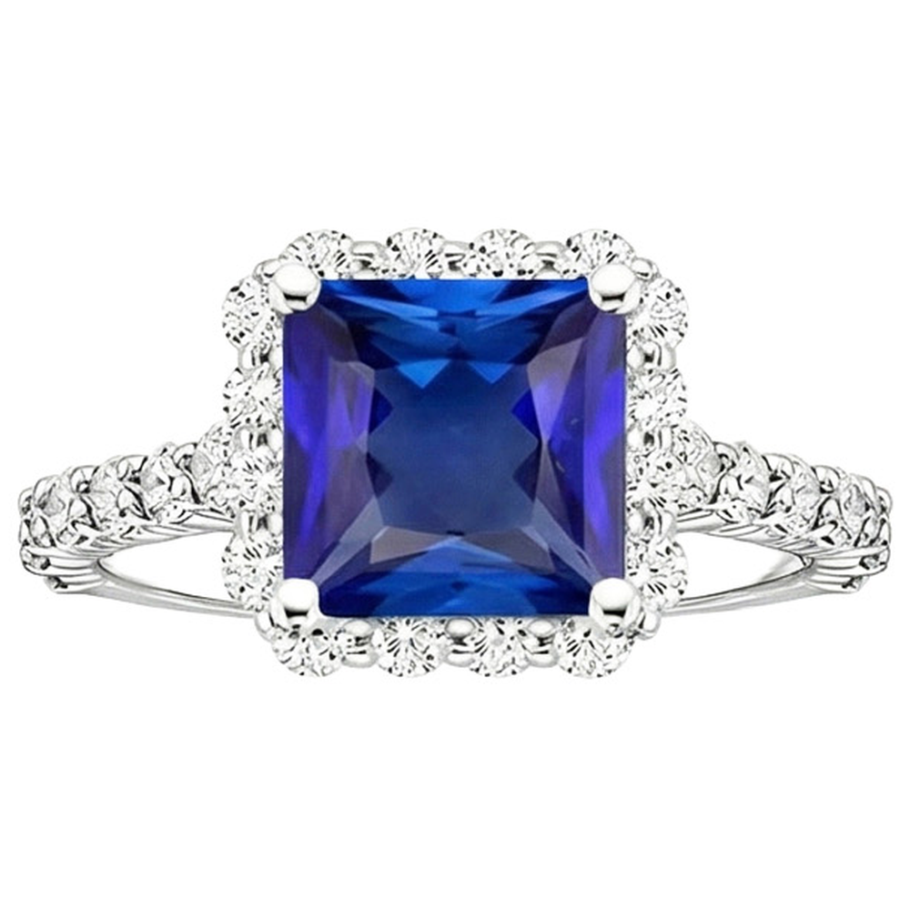 vero princess diamante 4.50carati anello dettaglio ravvicinato