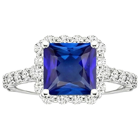 vero princess diamante 4.50carati anello dettaglio ravvicinato