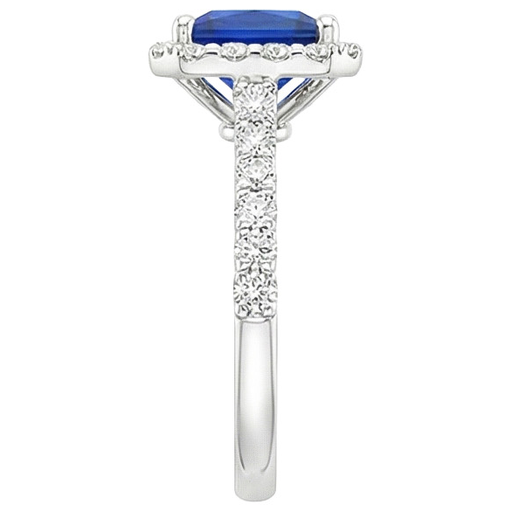 vero princess diamante 4.50carati anello vista di profilo