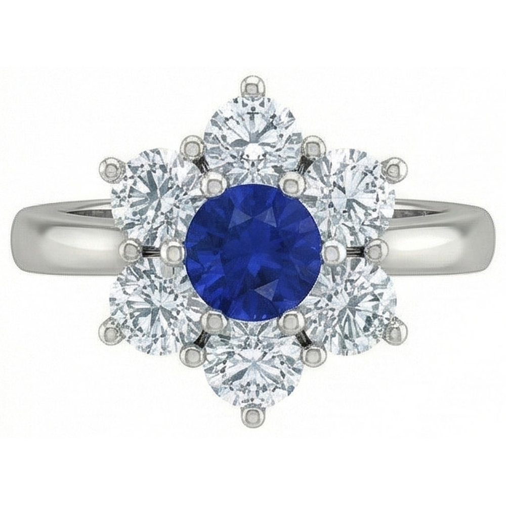 vero round diamante 4carati anello angolo laterale