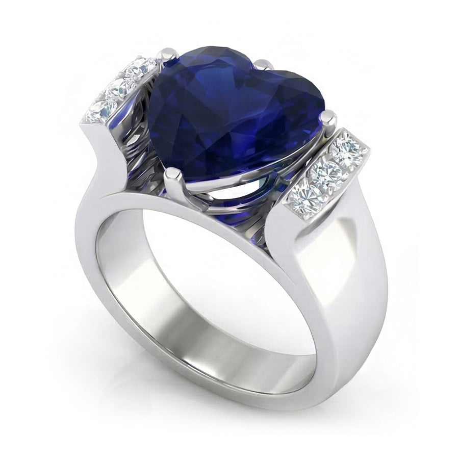 vero round diamante 3.50carati anello vista frontale