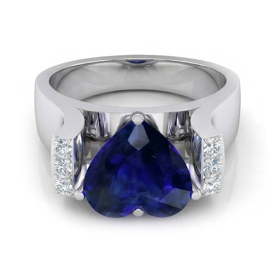 vero round diamante 3.50carati anello angolo laterale