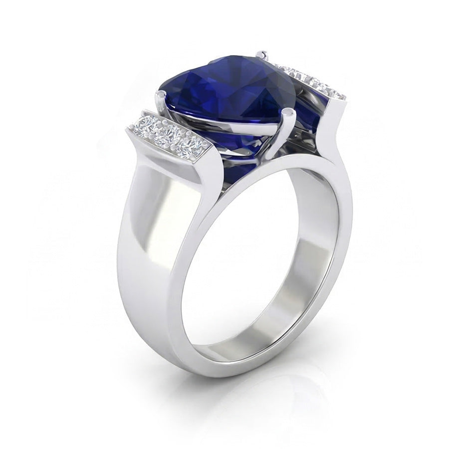 vero round diamante 3.50carati anello vista dall'alto