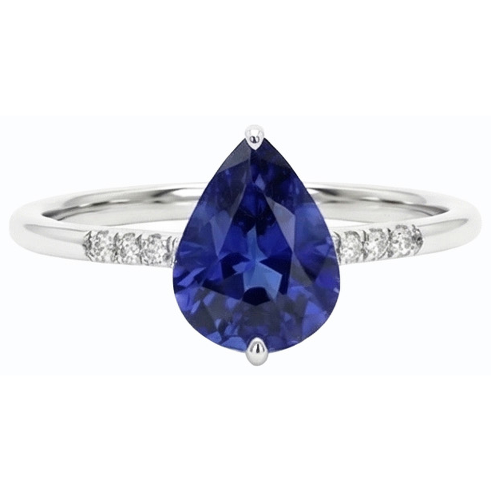 vero round diamante 3carati anello vista di profilo