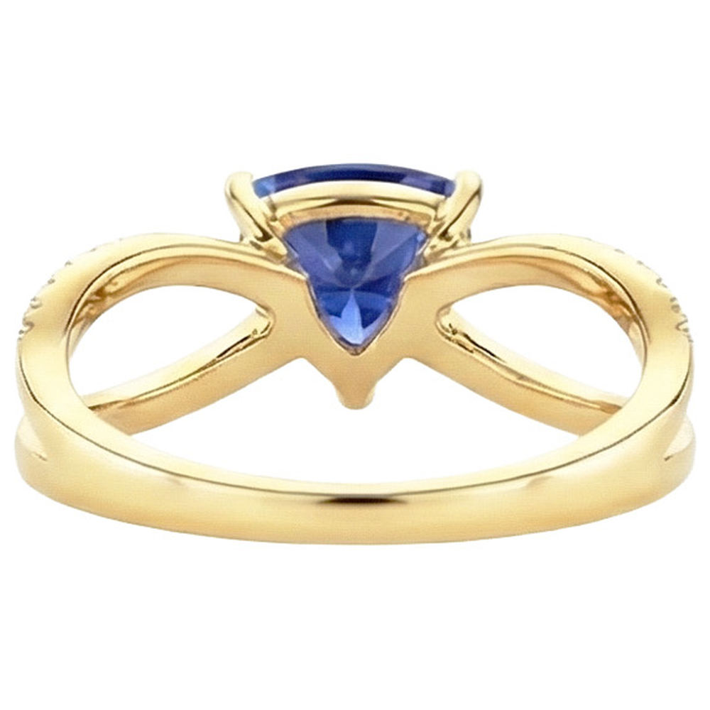 vero round diamante 2.50carati anello vista di profilo
