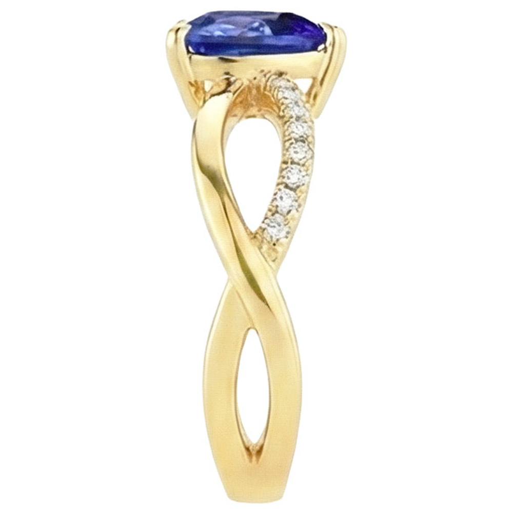 vero round diamante 2.50carati anello vista dall'alto