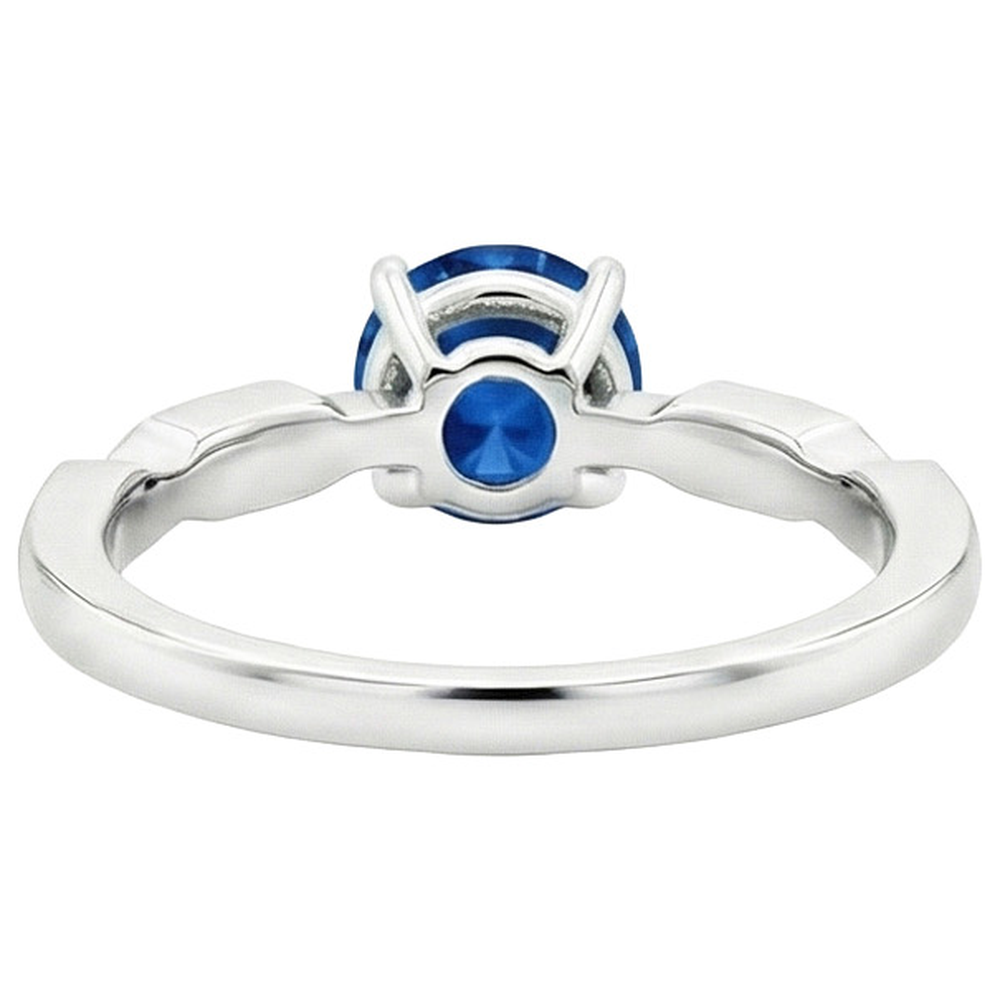 vero round diamante 2.25carati anello vista di profilo