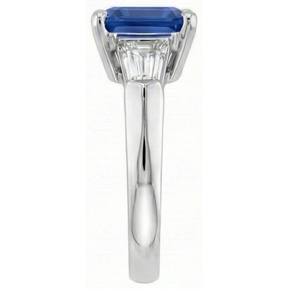 vero baguette diamante 6carati anello vista dall'alto