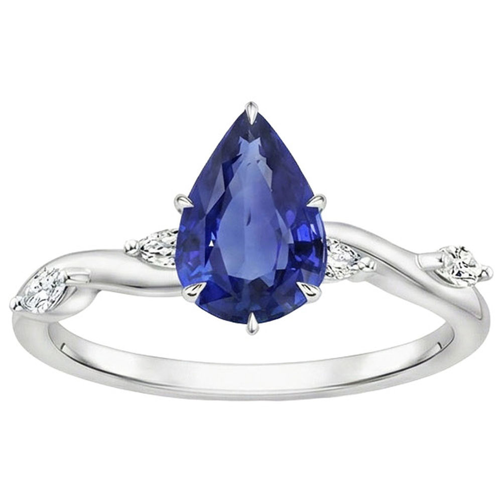 vero marquise diamante 3.50carati anello vista dall'alto