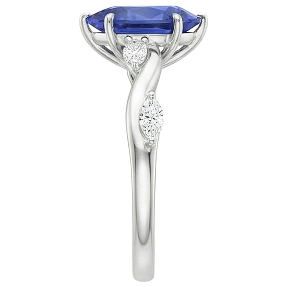 vero marquise diamante 3.50carati anello su bianco