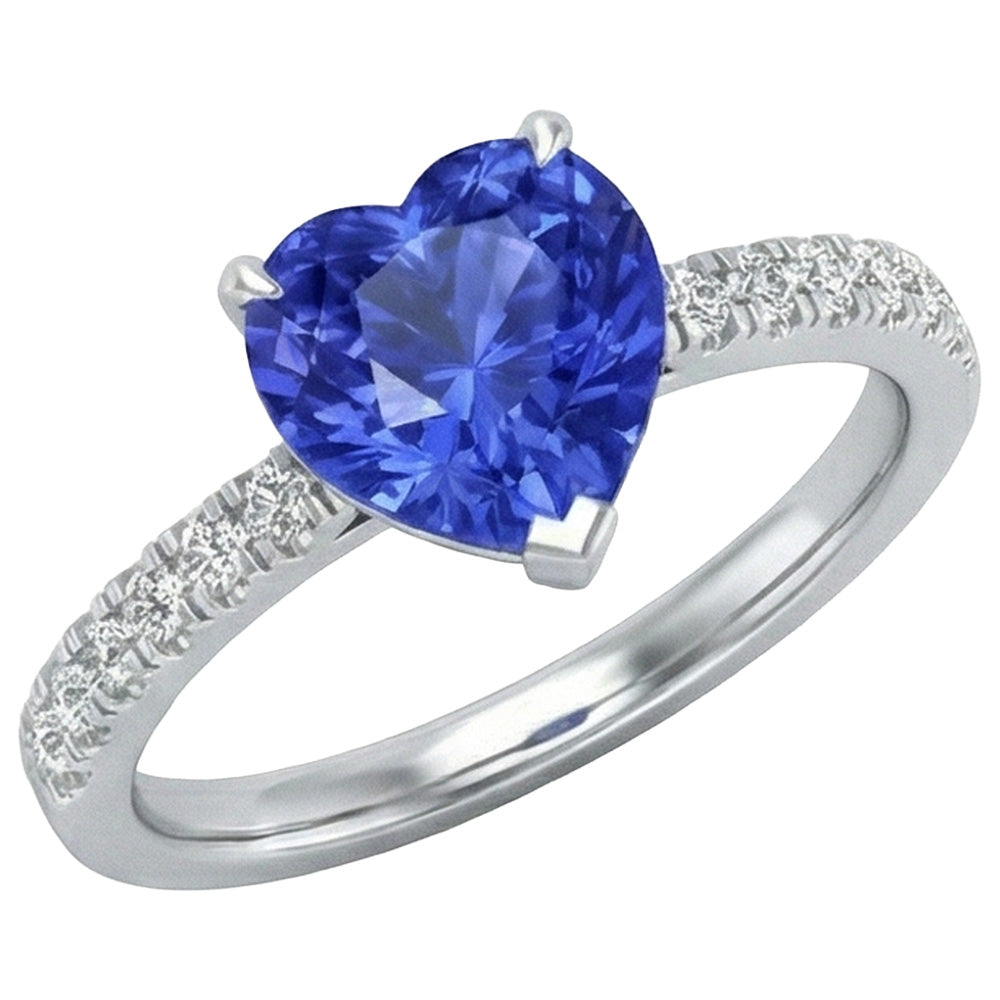 vero round diamante 2carati anello vista frontale