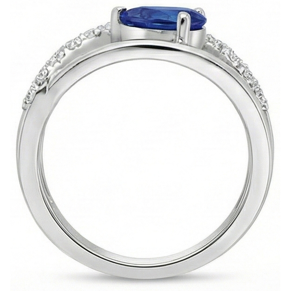 vero round diamante 2.65carati anello vista di profilo