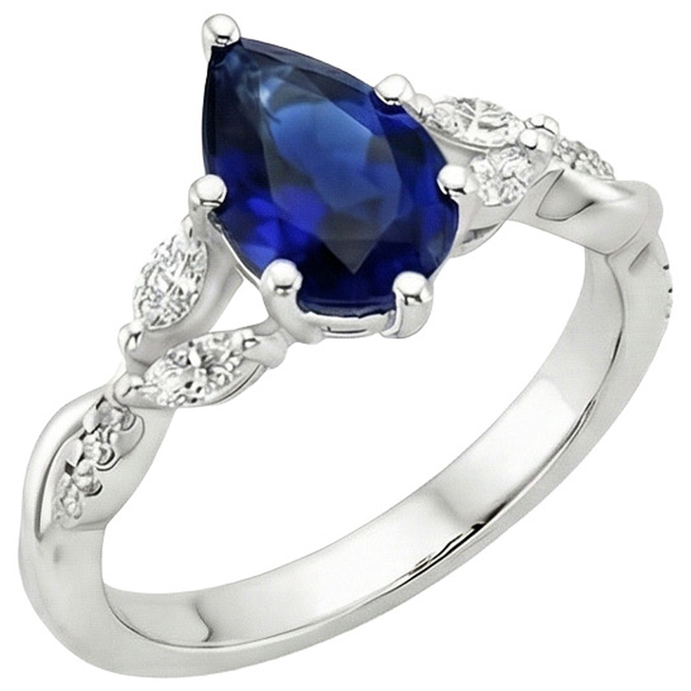 vero marquise diamante 7.25carati anello angolo laterale