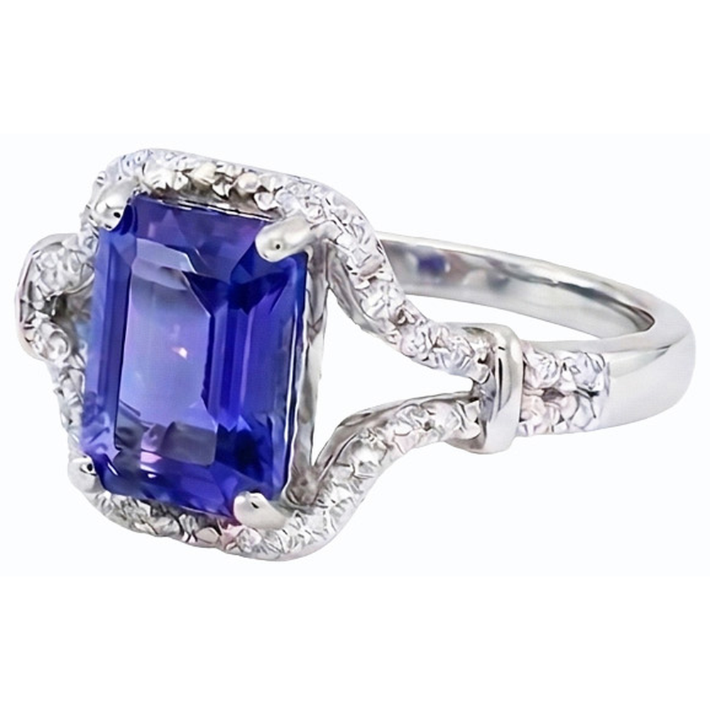 vero round diamante 4carati anello vista frontale