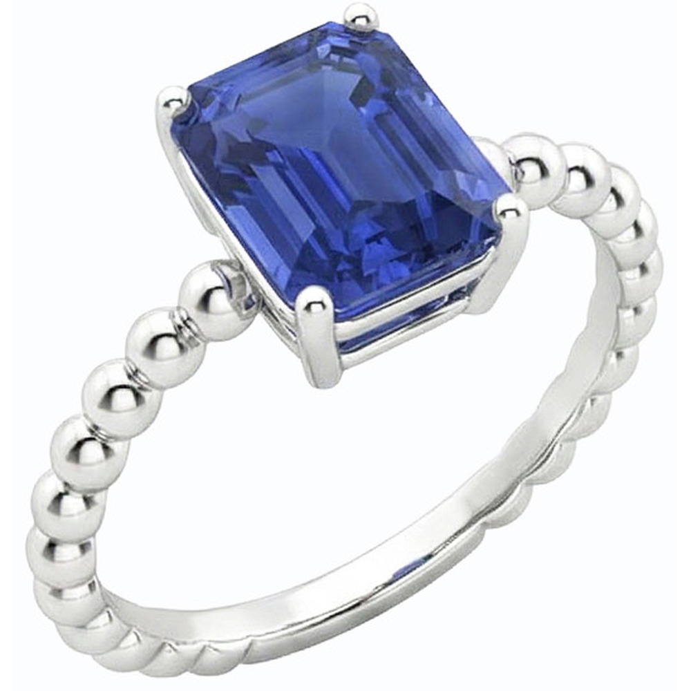 vero emerald zaffiro 3carati anello angolo laterale