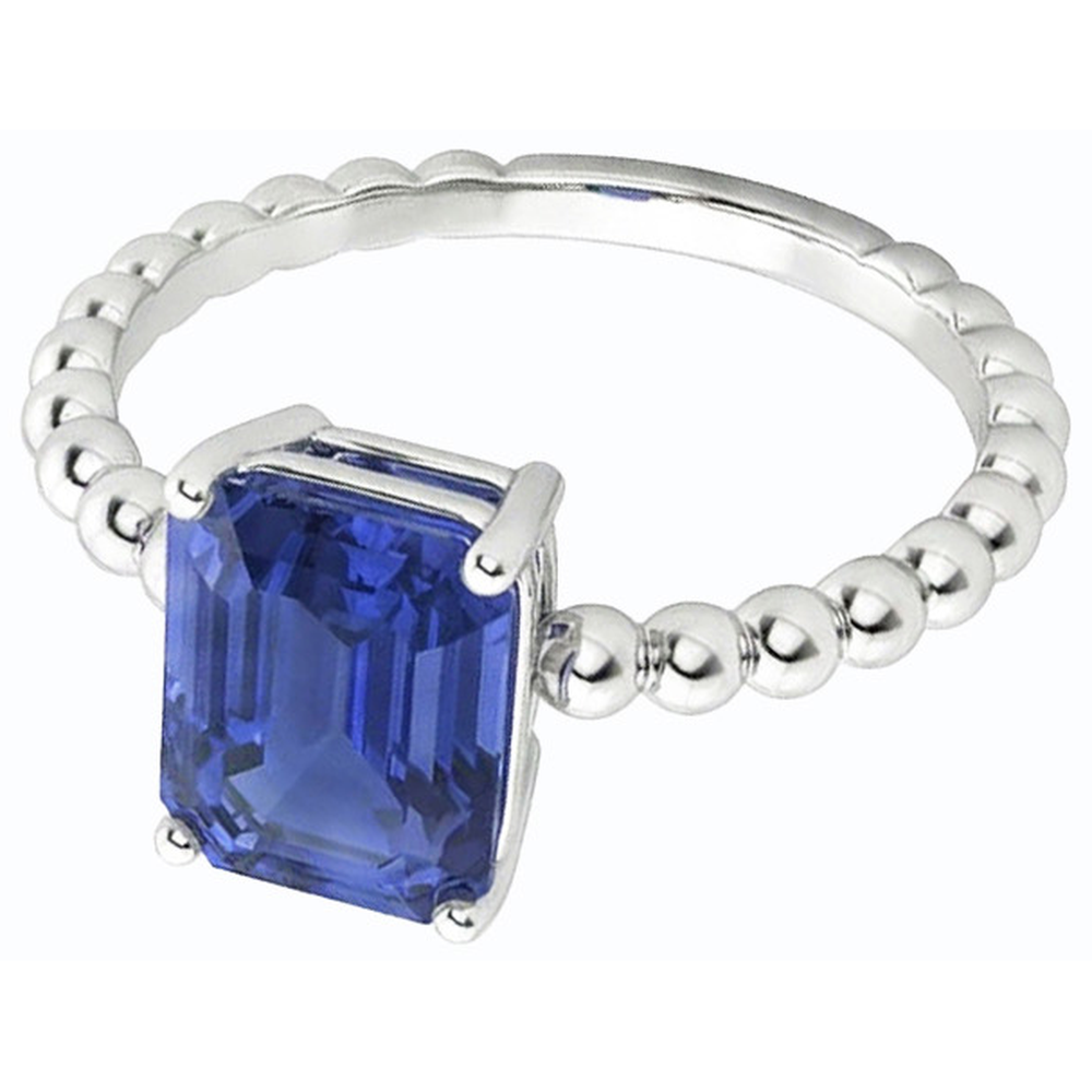vero emerald zaffiro 3carati anello dettaglio ravvicinato