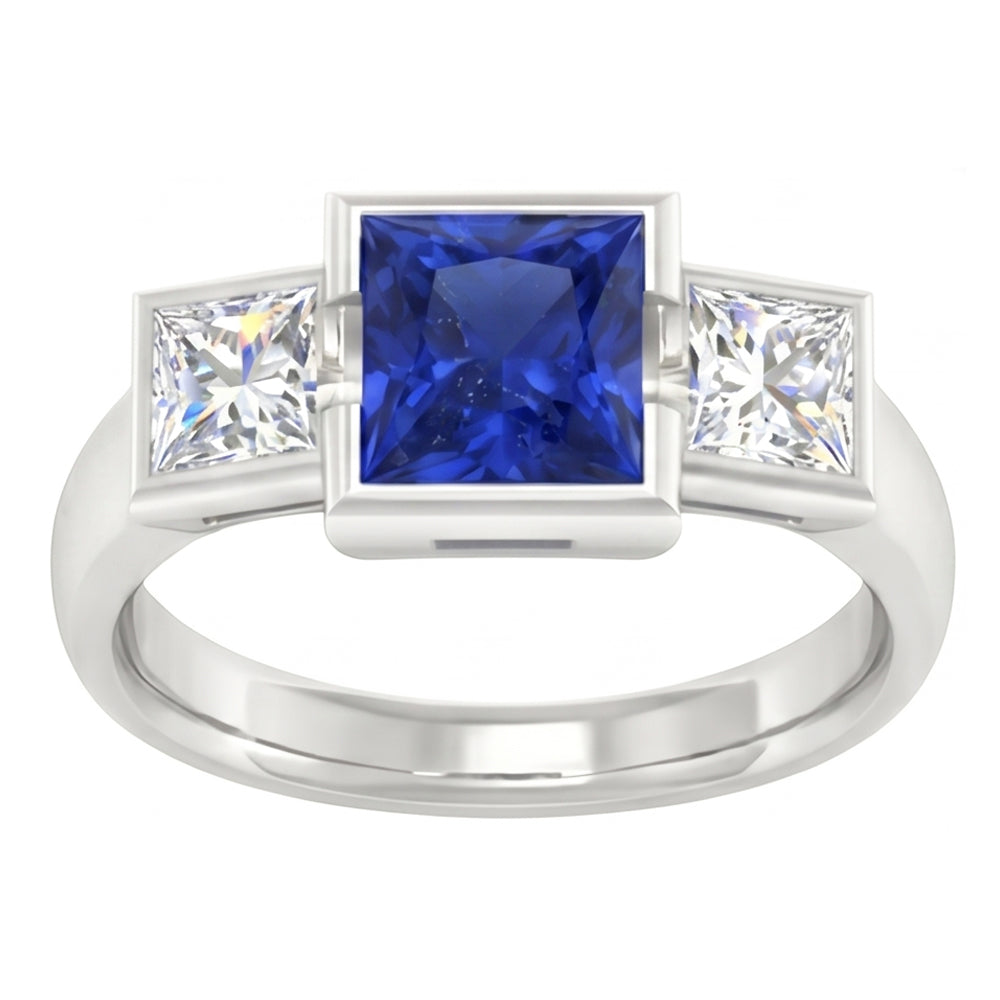 vero princess diamante 2carati anello dettaglio ravvicinato