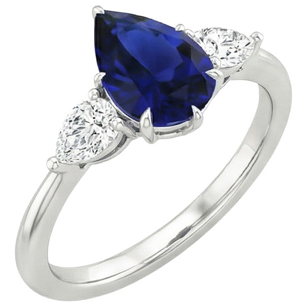 vero pear diamante 6.75carati anello dettaglio ravvicinato