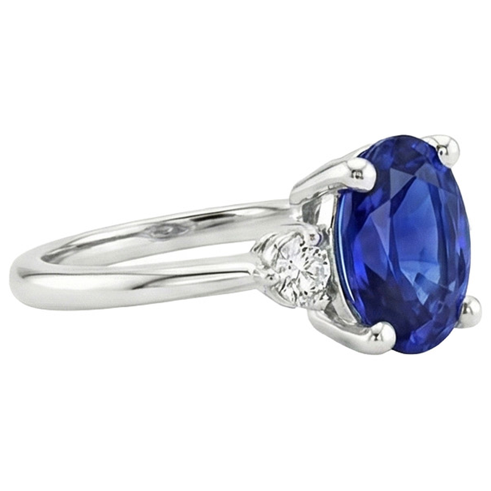 vero round diamante 3.50carati anello vista dall'alto