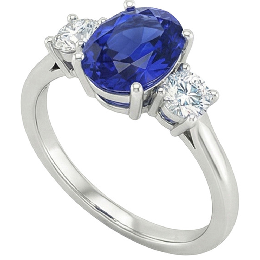 vero oval diamante 4.75carati anello dettaglio ravvicinato