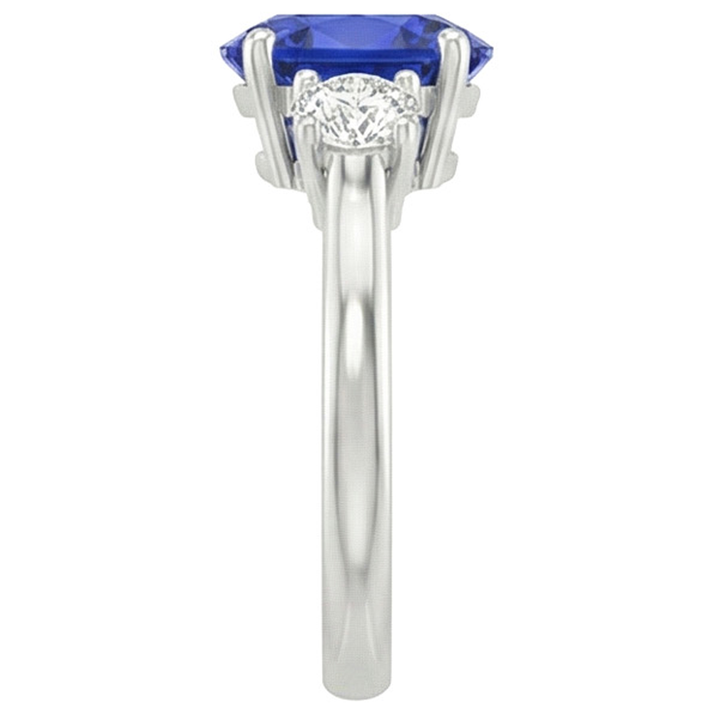 vero oval diamante 4.75carati anello vista dall'alto