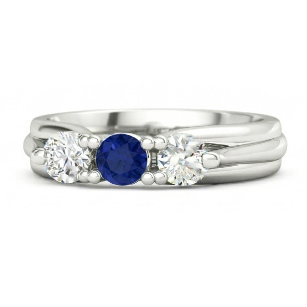 vero round diamante 0.40carati anello angolo laterale