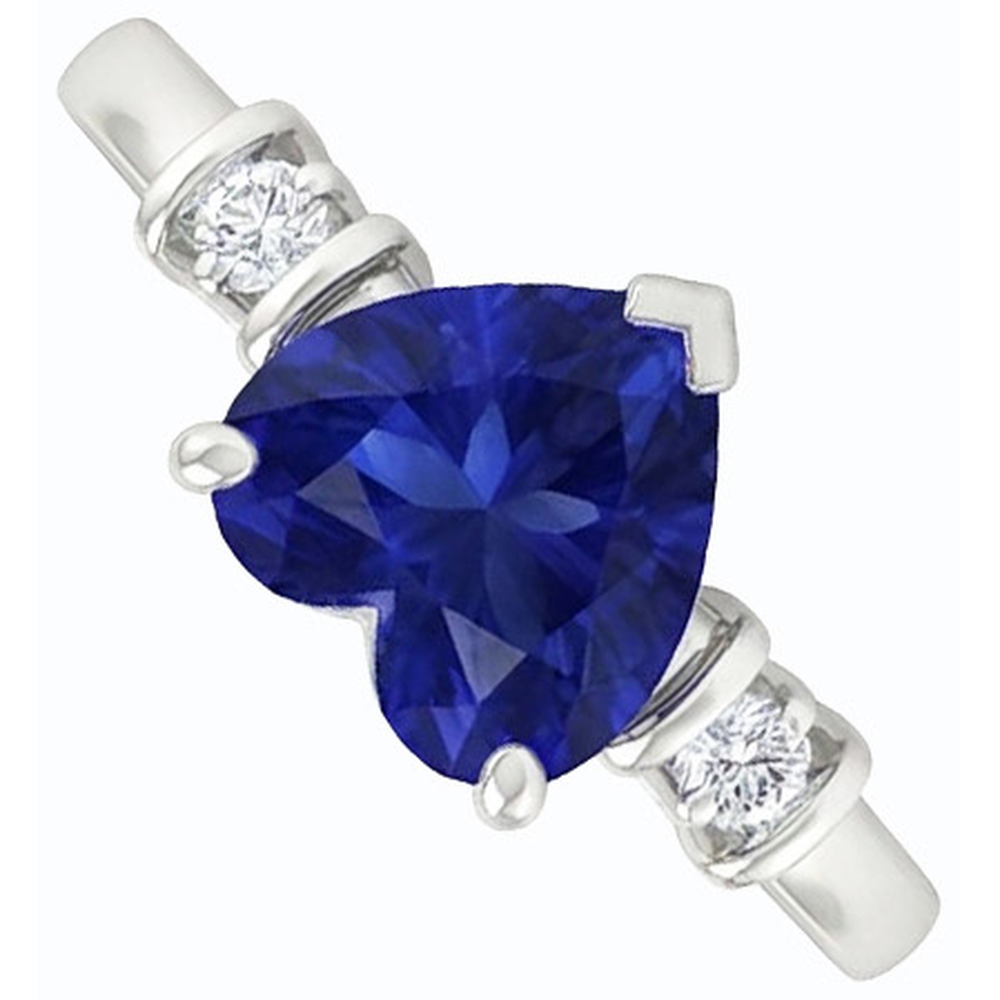 vero heart diamante 1.25carati anello angolo laterale