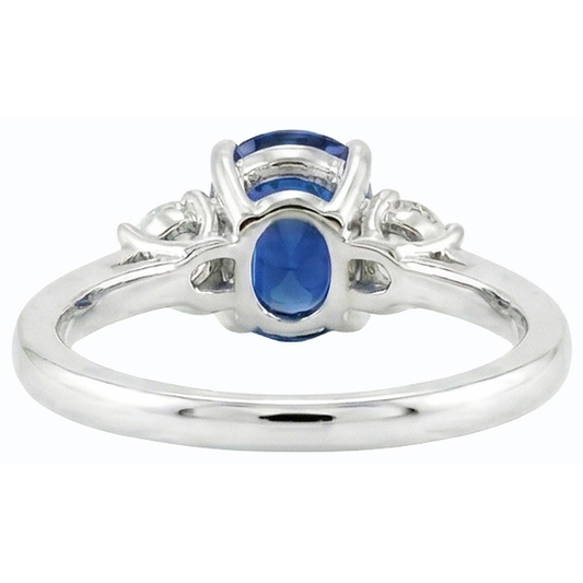 vero round diamante 2.50carati anello angolo laterale