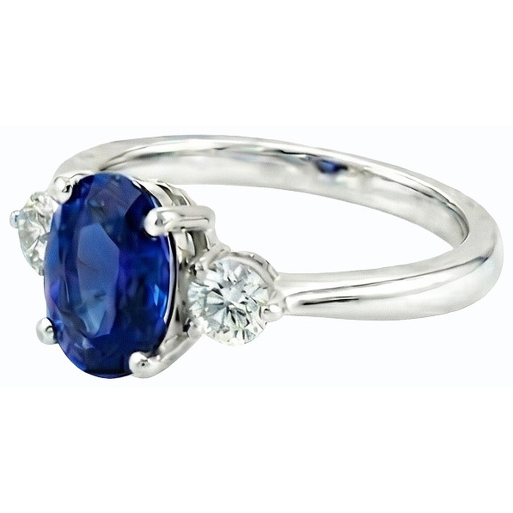 vero round diamante 2.50carati anello vista dall'alto