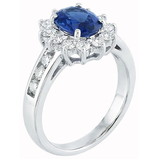 vero round diamante 3.80carati anello vista frontale