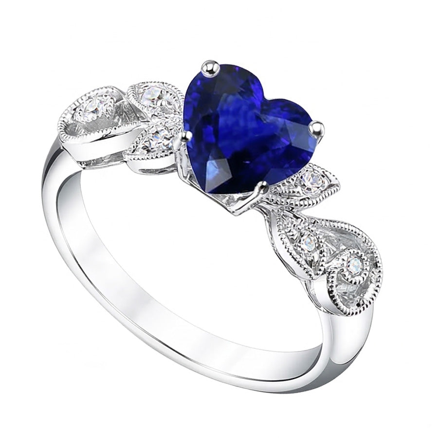vero round diamante 2.25carati anello vista di profilo