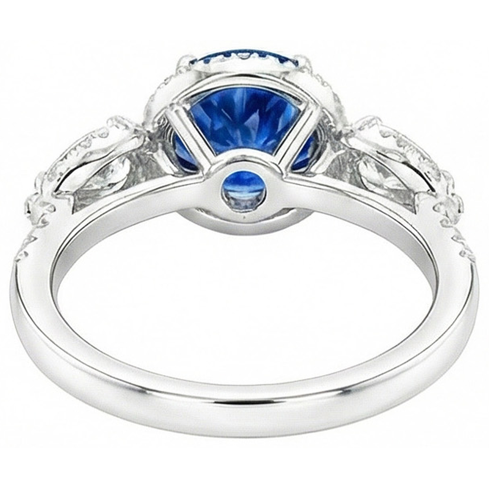 vero marquise diamante 5.30carati anello su bianco