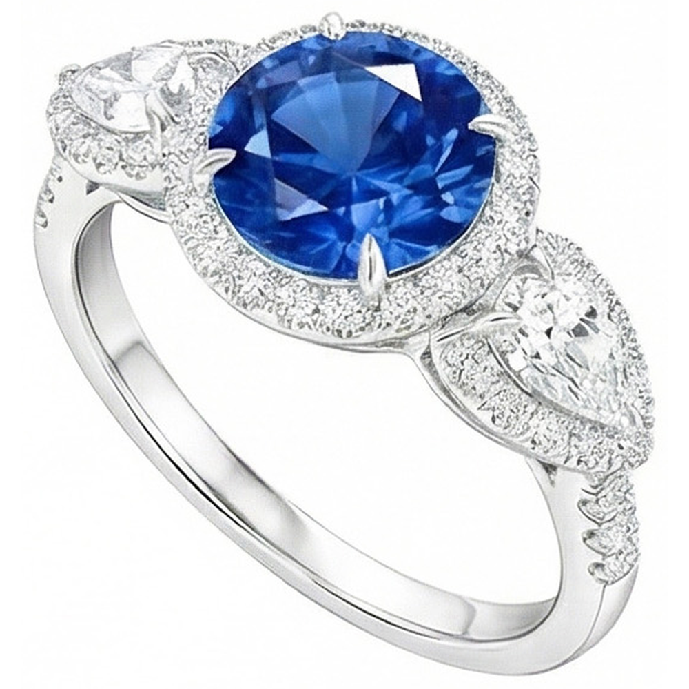 vero marquise diamante 5.30carati anello dettaglio ravvicinato