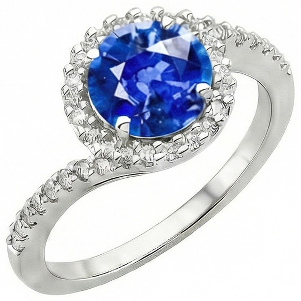vero diamante 2.40carati anello vista frontale