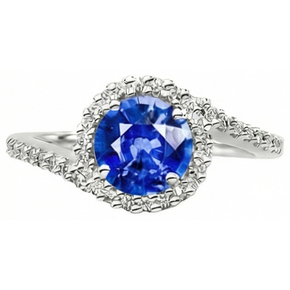 vero diamante 2.40carati anello vista di profilo