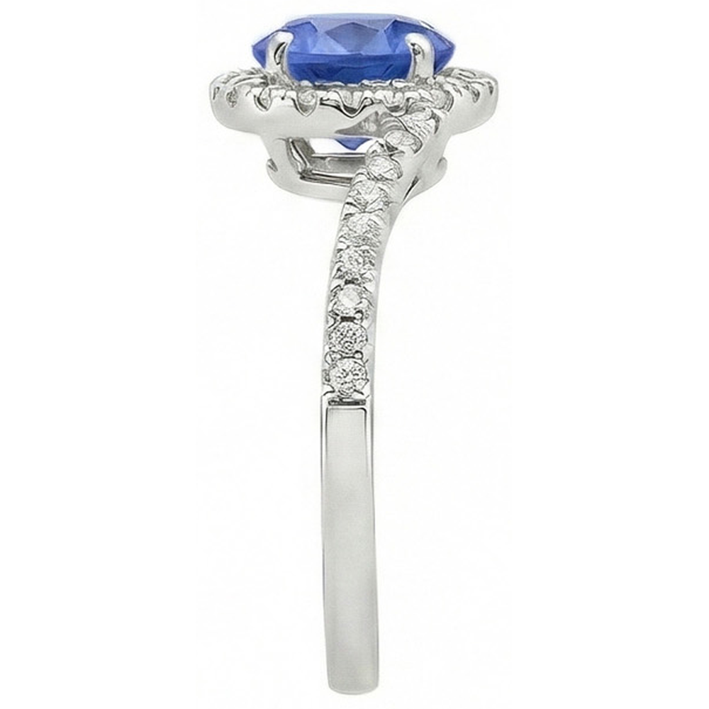 vero diamante 2.40carati anello su bianco