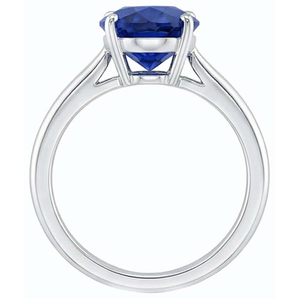 vero pear diamante 2carati anello vista di profilo