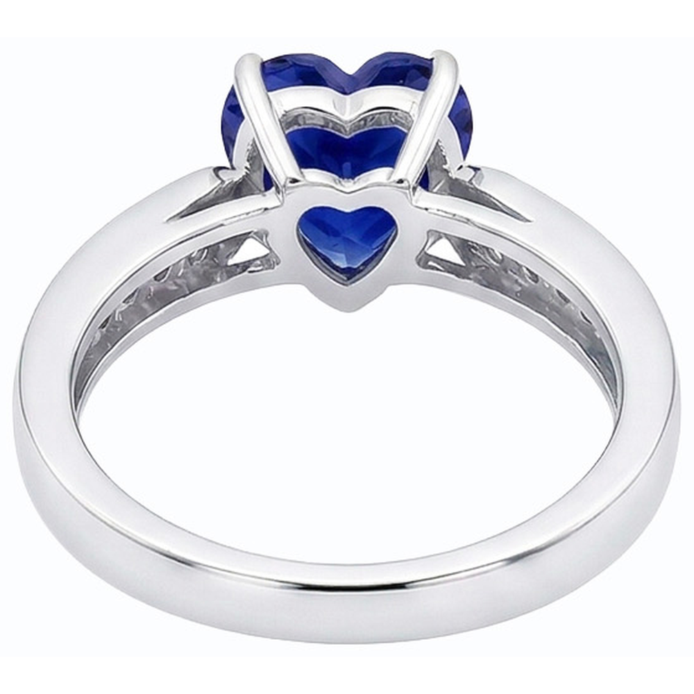 vero round diamante 2.50carati anello vista di profilo