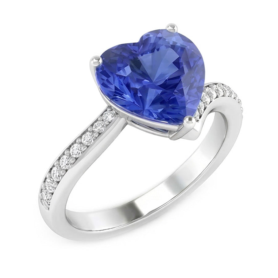 vero round diamante 4.50carati anello angolo laterale