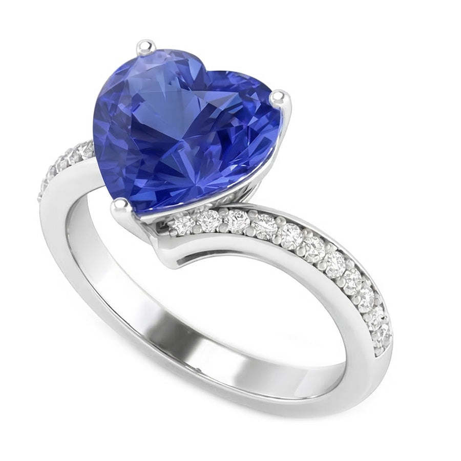 vero round diamante 4.50carati anello vista frontale